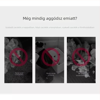 Mellény-stílusú szemeteszsákok, perforáltak, hordozhatóak, vastagok és szivárgásállóak, 30×4 tekercses csomag