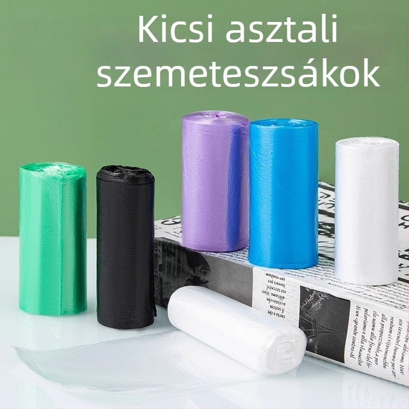Asztali mini szemetes zacskók irodába, otthonra és az autóba, macskáknak és kutyáknak vastagított változatban