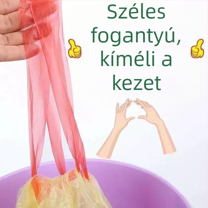 Konyhai használatra tervezett extra vastag szemeteszsákok zsinóros zárással, otthonra, kollégiumba és irodába, 20 darab