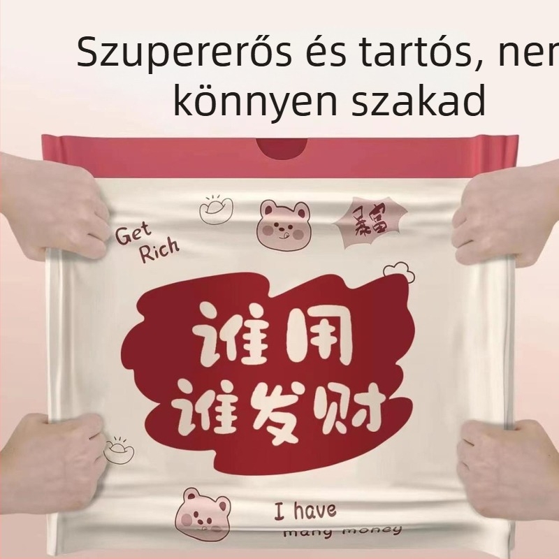 Nyomtatott, vastagabb húzós szemeteszsákok, rajzfilm mintával, nagy kapacitású, hordozható otthonra, nappaliba és irodába