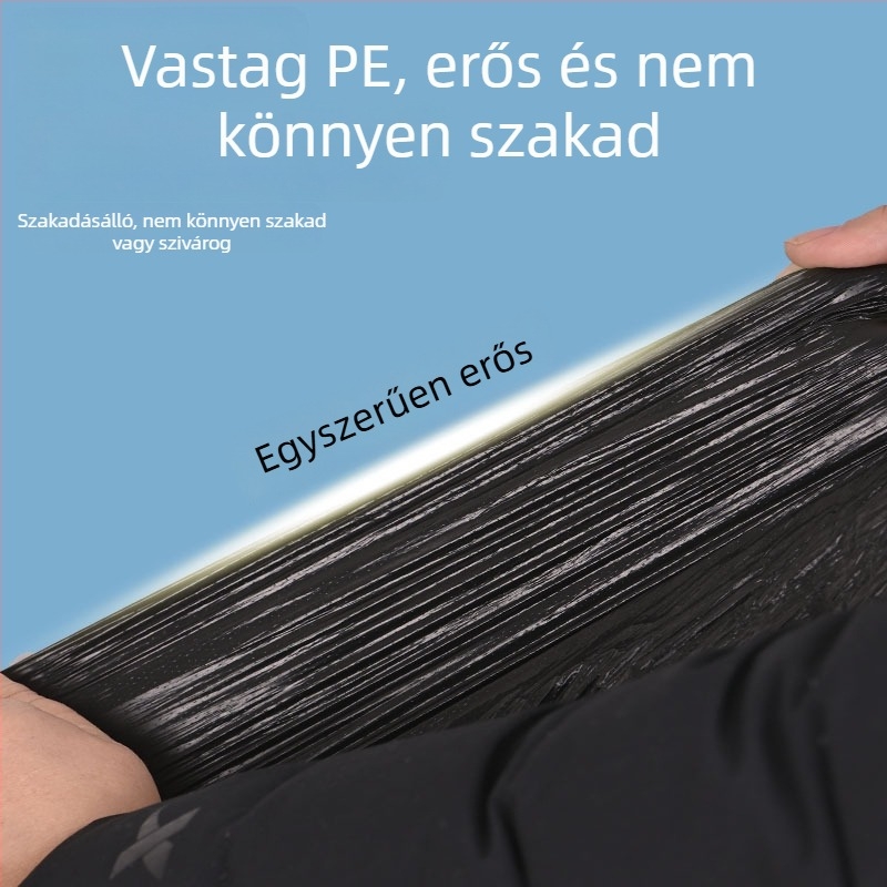 Mellény-stílusú fekete nagy méretű nehéz szemeteszsákok, kézi hordozású, vastagítottak, nagykereskedelmi