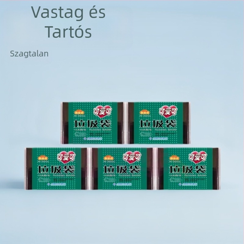Cute vastagított fekete egyszerhasználatos szemeteszsákok sík nyílással, otthonra és irodába, 60 darab