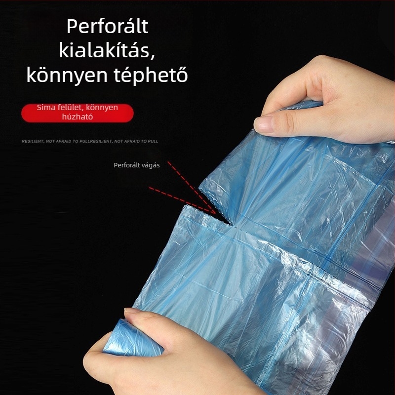 Vastagított kötözős szemeteszsákok otthonra, konyhába és irodába – műanyag, 50 darab
