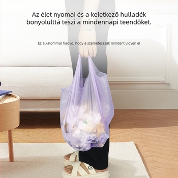 Mellény-stílusú vastagított egyszer használatos műanyag szemetes zacskók citrom illattal, otthoni, konyhai és nappali használatra