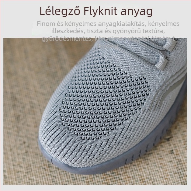 Hongxianghe férfi légáteresztő Flyknit sportcipő tavasz–őszre, könnyű mindennapi sportcipő, testreszabható dizájn
