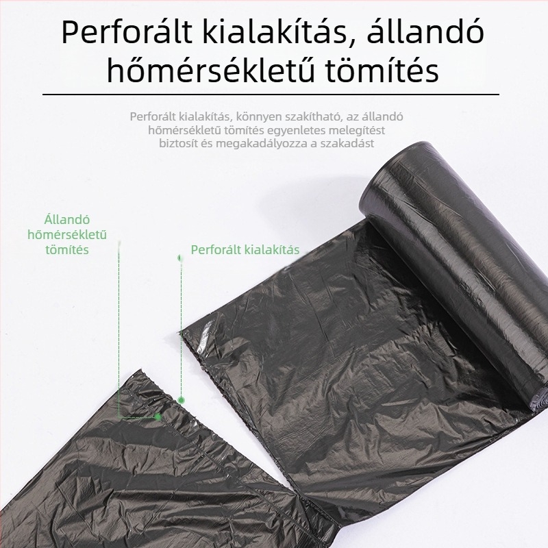 Deli 9573 háztartási és irodai szemeteszsákok, vastagodott típusú, nem könnyen szakad, nagy kapacitású, egyszerhasználatos, nyolcszögletű aljzat