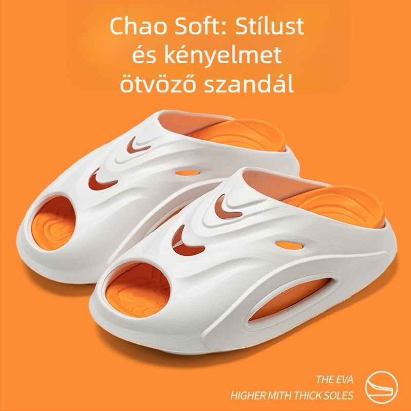 Új sportos papucs csúszásmentes, vastag talppal, kültéri használatra