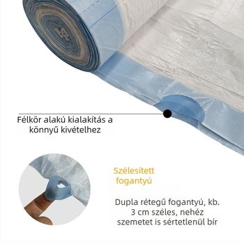Vastagított szemeteszsákok kötős zsinórral, nagy méret, otthon, kollégium és iroda – 10 db