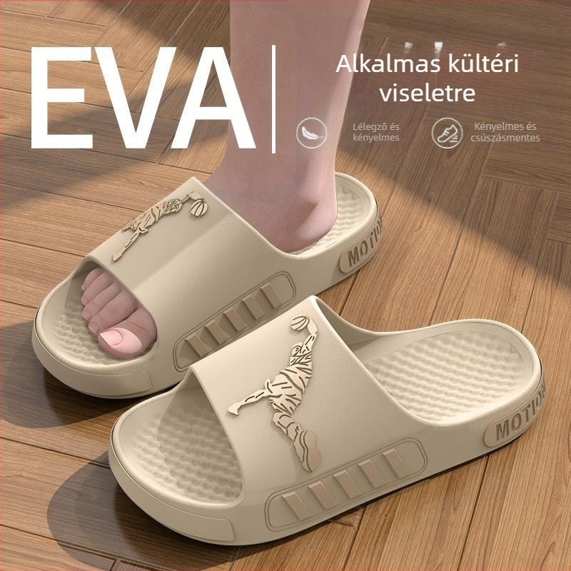 EVA nyári nagy méretű férfi papucsok, kültéri használatra, csúszásmentes, szagtalan, vastag talppal, fürdőszobai használatra