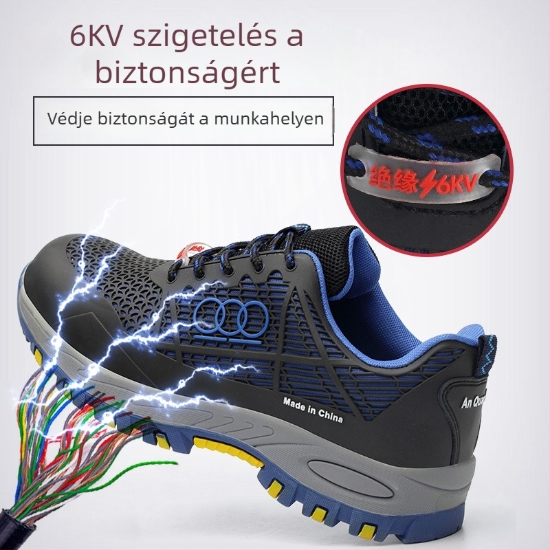 Kang Xuanan szigetelt védőcipő – ütésálló és áthatolásálló, kopásálló, légáteresztő munkacipő nyárra (férfiak és nők)