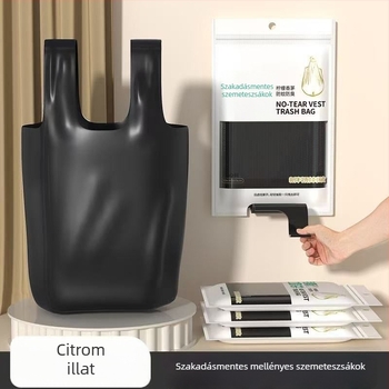 Mellény-stílusú szemeteszsákok, citrom illatú, 50 darab, 1 csomag