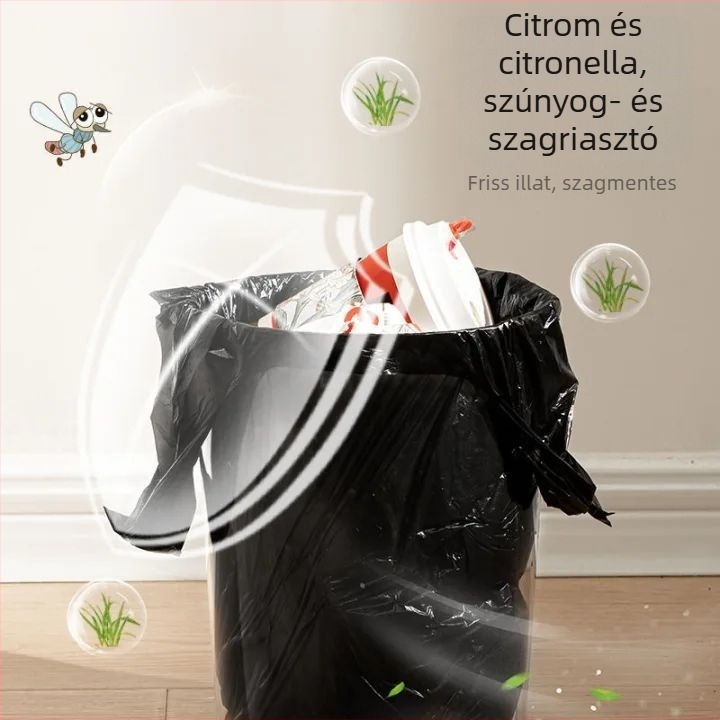 Mellény-stílusú szemeteszsákok, citrom illatú, 50 darab, 1 csomag
