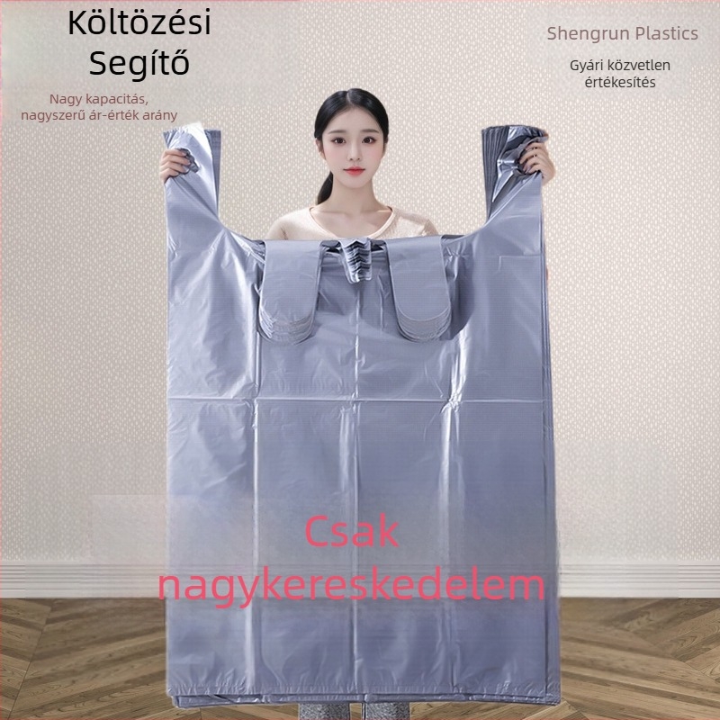 HDPE költöztető és tároló táska paplanokhoz és ruhákhoz, porálló, hordozható