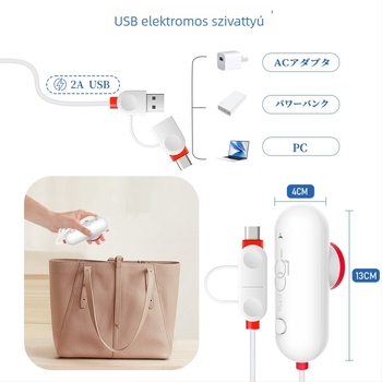 Utazáshoz használható vákuumos tárolózsák elektromos pumpával