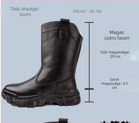 Tiszta gyapjúból és valódi bőrből készült hócipők, magas szárú téli bakancsok motoros használathoz, melegek és vízálló béléssel