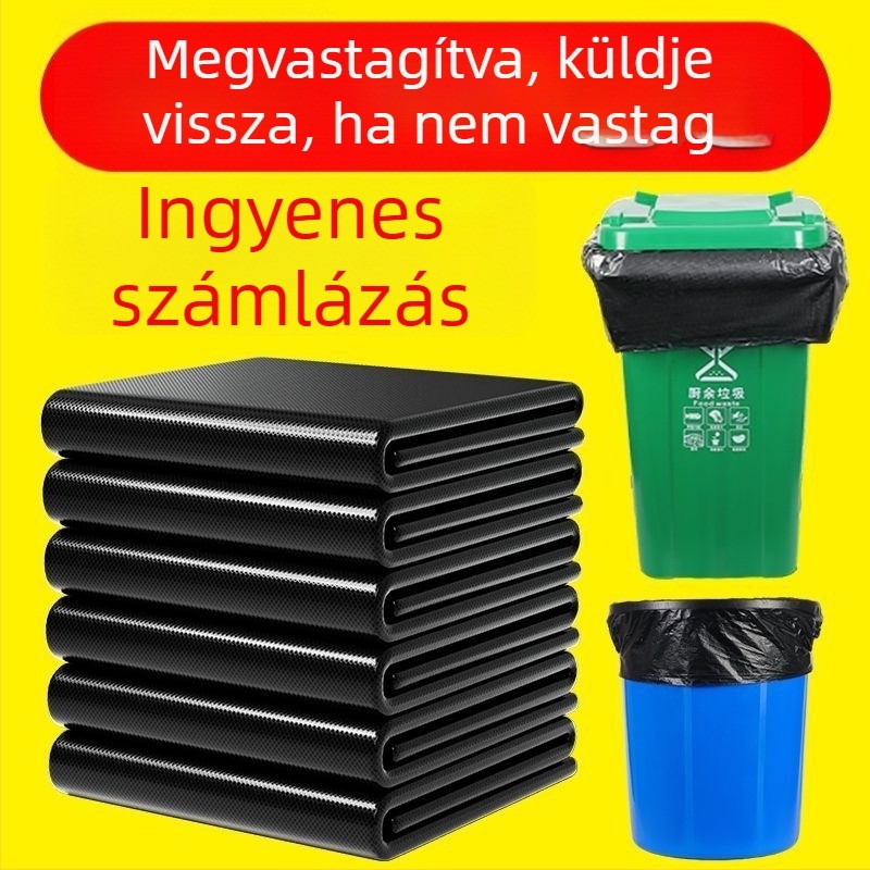 Extra-nagy egyszer használatos műanyag szemeteszsákok kereskedelmi cateringhez, mellény-stílus, 1000 darabos csomag