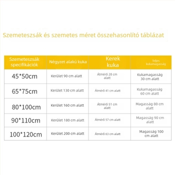Vastagított sárga orvosi hulladékzsák, lapos szájú mellény-típus, egyszer használatos, PE anyag, kórházi használatra