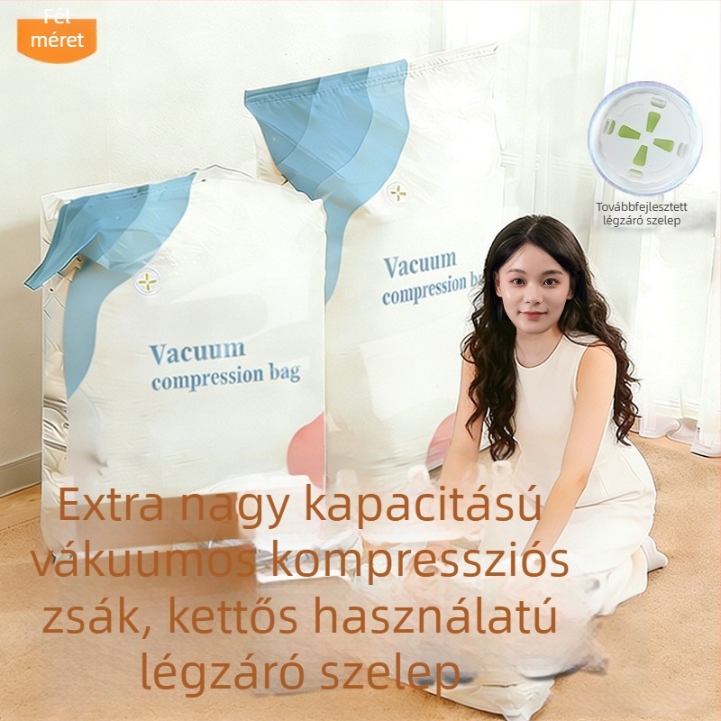 Extrán nagy méretű 3D tároló tasakok szezonális ruhák és paplanok tárolására