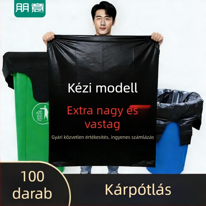 Extránagy fekete, vastag szemeteszsákok kereskedelmi használatra