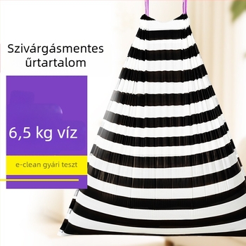 E Clean vastagított és nagy méretű szemeteszsákok kötőfűzővel, hordozhatóak, HDPE, egyszer használatos, nagy méret, 12 darab/doboz