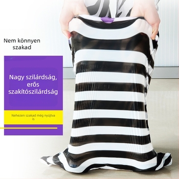 E Clean vastagított és nagy méretű szemeteszsákok kötőfűzővel, hordozhatóak, HDPE, egyszer használatos, nagy méret, 12 darab/doboz