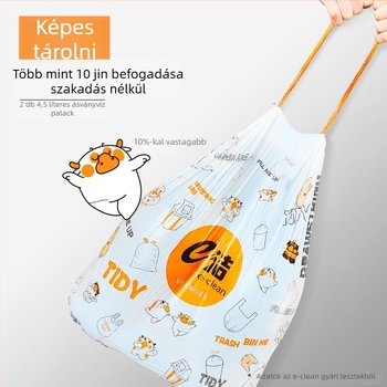 Fehér, vastagított húzózáras szemeteszsákok, nagy méretűek, háztartási használatra, kereskedelmi célokra éttermek és áruházak számára.