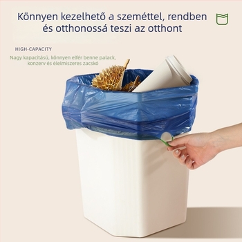 Nagy méretű, strapabíró fekete szemeteszsák kötős kivitel, kültéri tisztántartáshoz és vendéglátáshoz