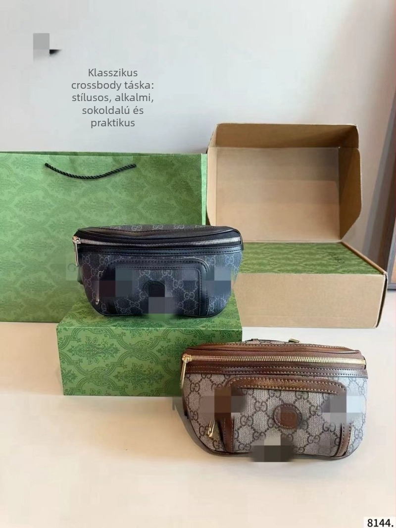 Női bőr keresztpántos válltáska retro mintával, városi stílus, közepes méret