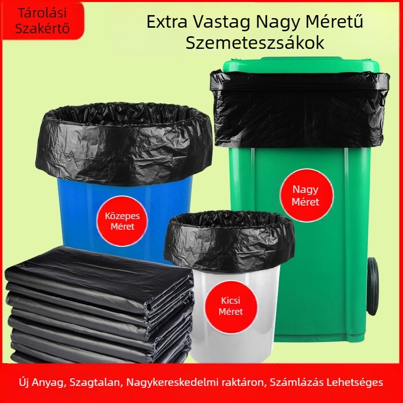 Storage Beast 80 literes extra-nagy, vastagított, szakadásálló szemeteszsákok catering és kereskedelmi tisztaság számára, 50 db/csomag