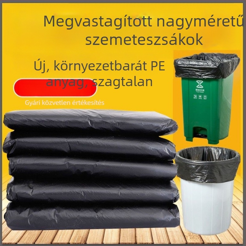 Masszív, vastag szemeteszsákok – nagy és extra nagy méretben, kereskedelmi használatra – tisztaság, ingatlanüzemeltetés, iskolák és szállodák