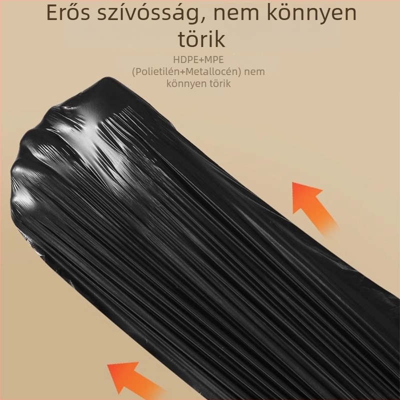 Háztartási szemeteszsákok húzózsinórral, vastak, konyhai felhasználásra, 100 darab, nagy műanyag zacskók