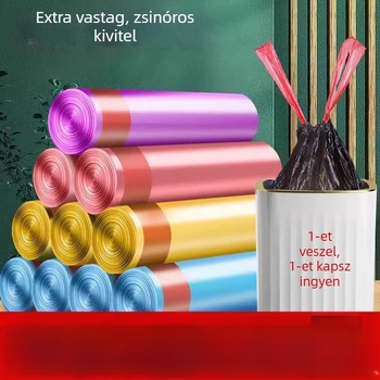 Otthoni szemeteszsákok vastagított kivitelben, gazdaságos csomag, nagy méretű konyhai zacskók húzózsinórral