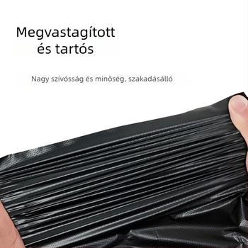 Háztartási szemeteszsákok, vastagított kivitelűek, nagy méret, hordozható, fekete, konyhai