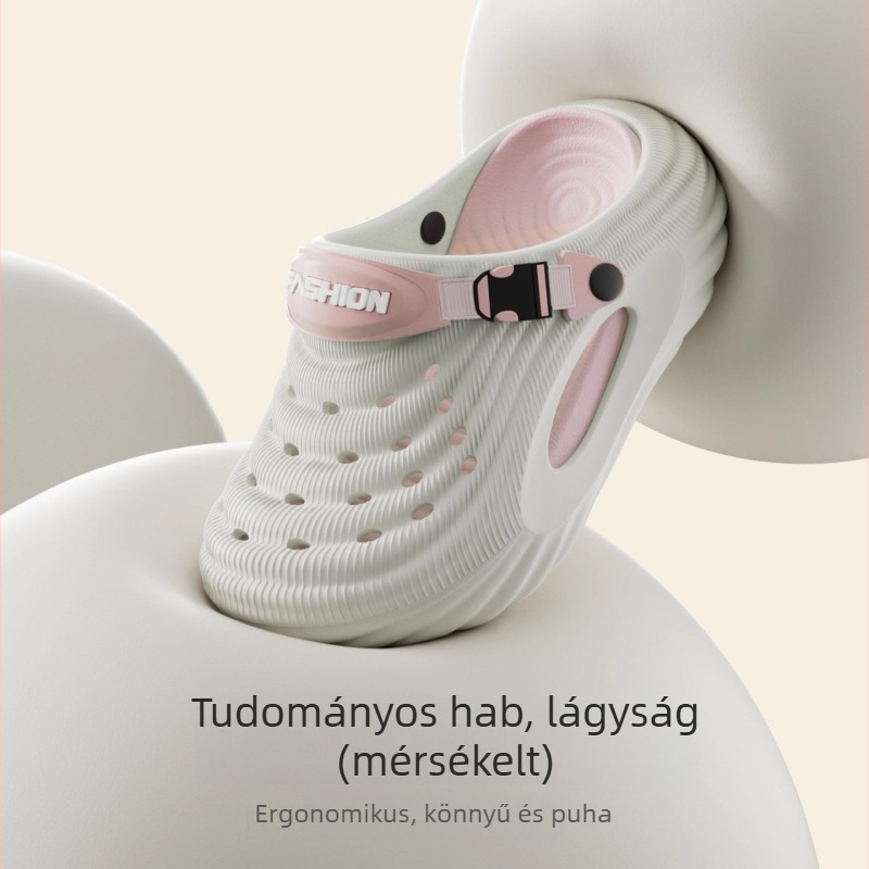 Gyerekeknek készült lyukas mintázatú szandál, csúszásmentes, pántokkal, nyárra, fiúknak és lányoknak