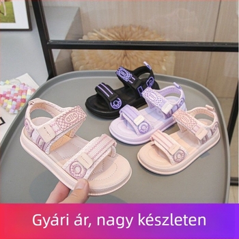 Lányoknak készült légáteresztő nyári szandálok, puha talppal és csúszásmentes