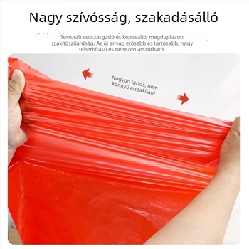 Háztartási piros mellény-stílusú szemeteszsákok, megnagyobbított és megvastagodott változat, konyhai egyszer használatos műanyag zacskók, megfizethető csomag