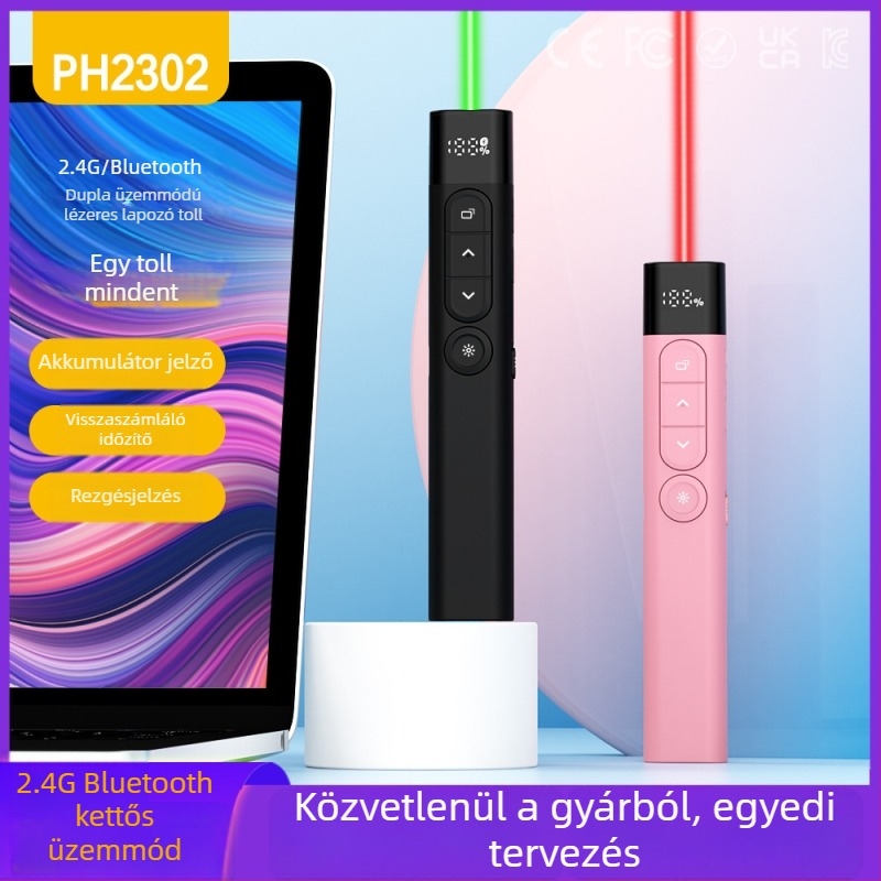 Digitális kijelzővel rendelkező többfunkciós fehér tábla oktatáshoz és irodába, lézerrel és vezeték nélküli prezentációs tollal