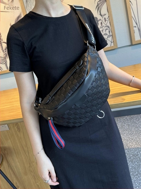 Női 2025-ös divat kockás crossbody táska dumpling-stílus, hétköznapi használat