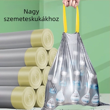 Vastagított húzós szemeteszsák, extrán nagy méret; négyzet alakú konyhai vödör 30 L