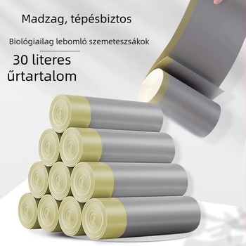Vastagított húzós szemeteszsák, extrán nagy méret; négyzet alakú konyhai vödör 30 L