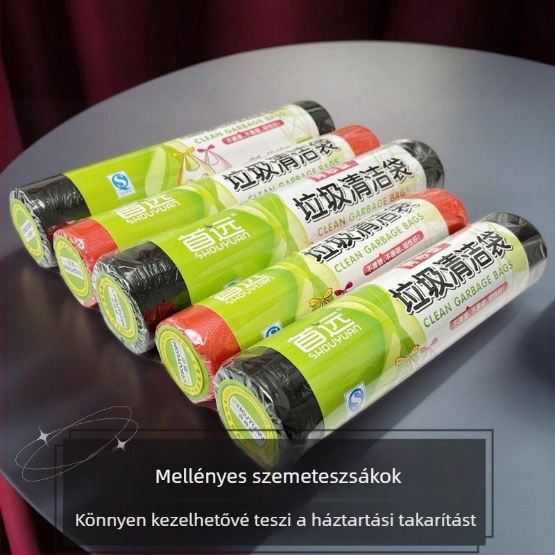 Háztartási szemeteszsákok, kézben hordozhatóak, vastagított, extra vastag, nagy méretűek, konyhai kukához – otthon, iroda, iskola – 30 tekercs