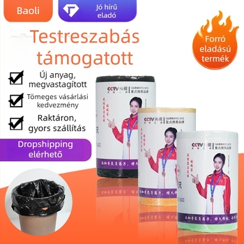 Kötőzsinóros szemeteszsákok, nagy méretűek, háztartási használatra, vastagított