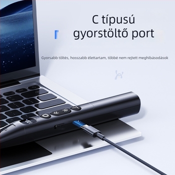 Vezeték nélküli lézeres multimédiás mutató, teleszkópos oldalpártoló tollal és digitális kijelzővel oktatáshoz és prezentációkhoz