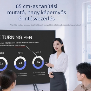 Vezeték nélküli lézeres multimédiás mutató, teleszkópos oldalpártoló tollal és digitális kijelzővel oktatáshoz és prezentációkhoz