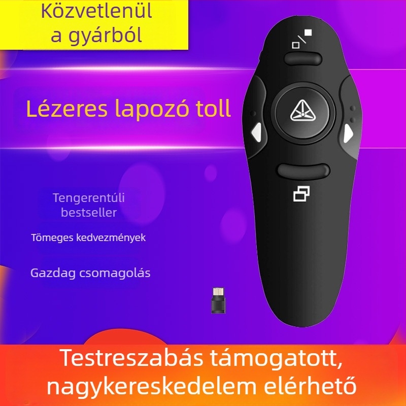 2.4G vezeték nélküli PPT oldalváltó toll USB-s lézerpointerrel – prezentátor 016