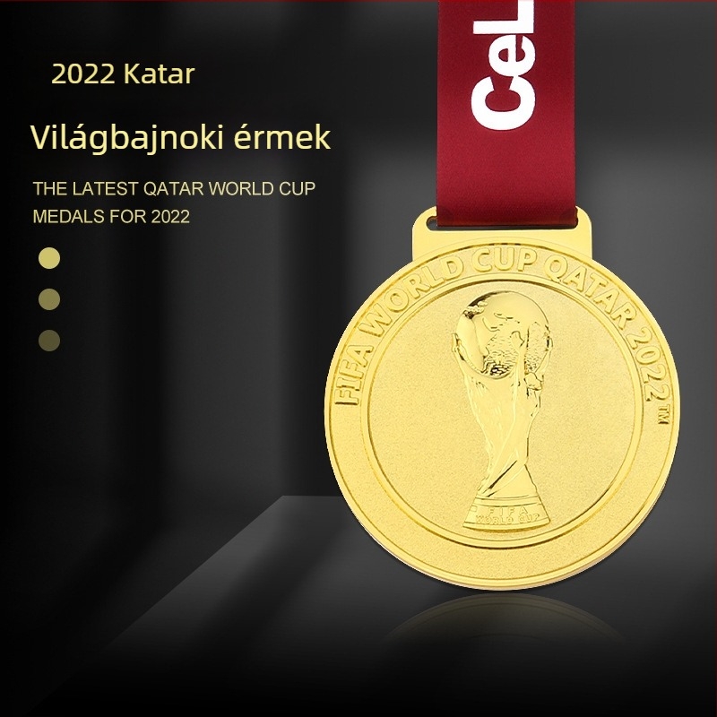 Katar 2022-es Labdarúgó Világkupa Érem – Emlékajándék, Testre szabható