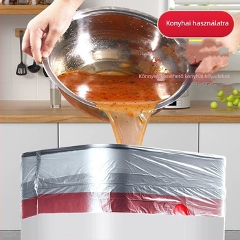 Hengshu Extra Vastag Nagy Szemeteszsákok hurok-záródóval, 20L–50L, háztartási konyhai hulladékhoz, kézi emelhető kuka
