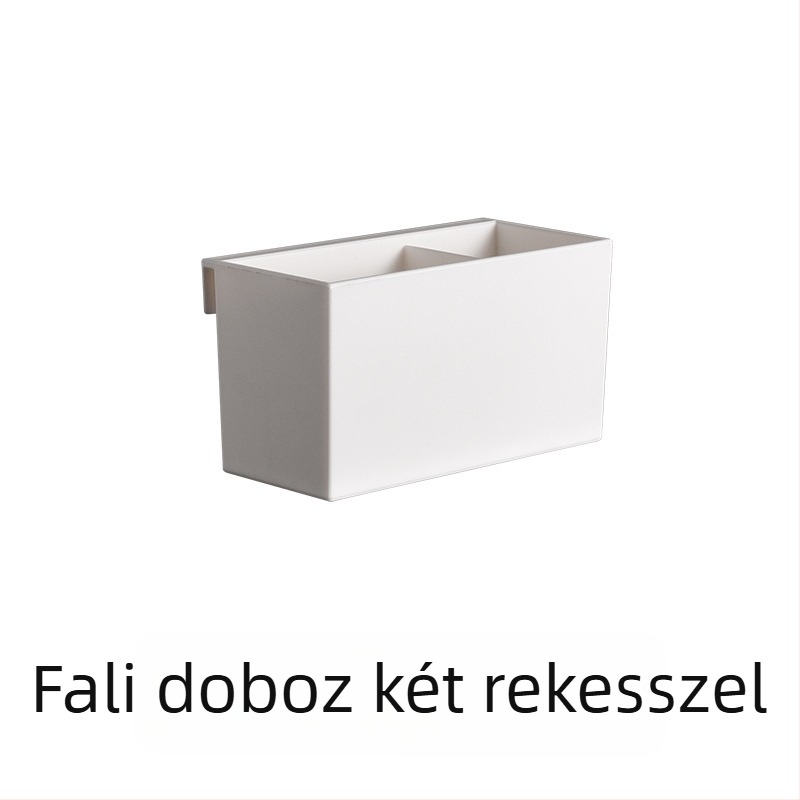 Japán stílusú varrat nélküli falra szerelhető műanyag tároló doboz – fürdőszobára, szemöldök ceruza, rúzs, iroda és papíráruk