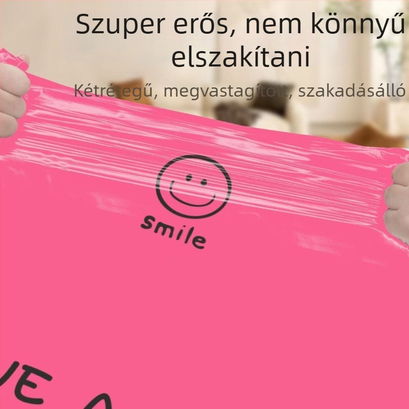 Biodegradálható szemeteszsák zsinórral, háztartási használatra, extra vastag, nagy méret