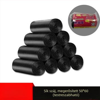 Fekete háztartási szemeteszsákok 50×60 cm, tekercsben, perforált, extra vastag, 120 db
